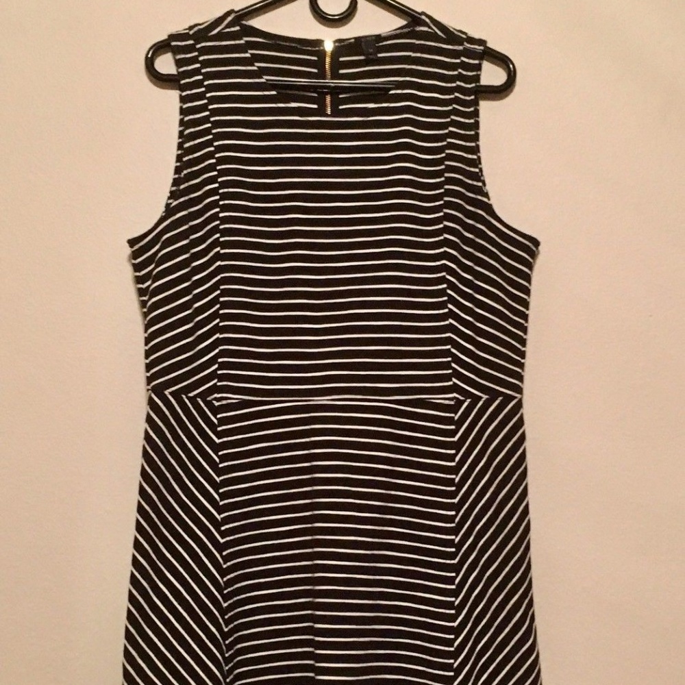 J.Crew Striped Fit & Flare Skater Dress Size 14